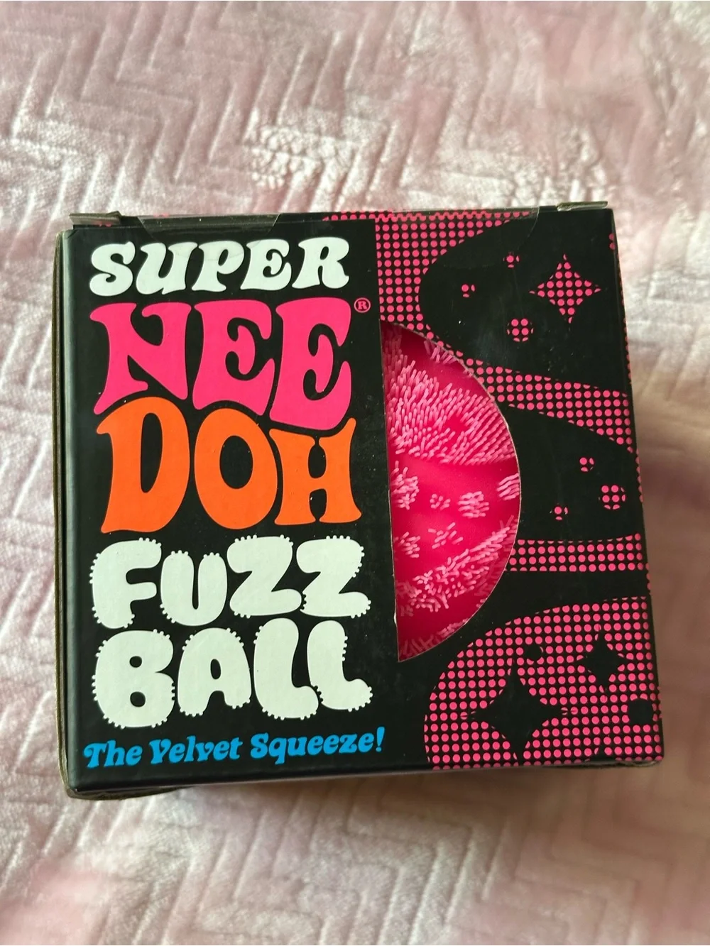 Super Nee Doh Fuzz Ball - Pink Velvet Squeeze